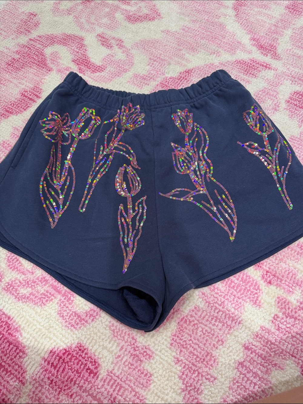 Queen of sparkles sample size Xs tulip Floral Women’s Shorts